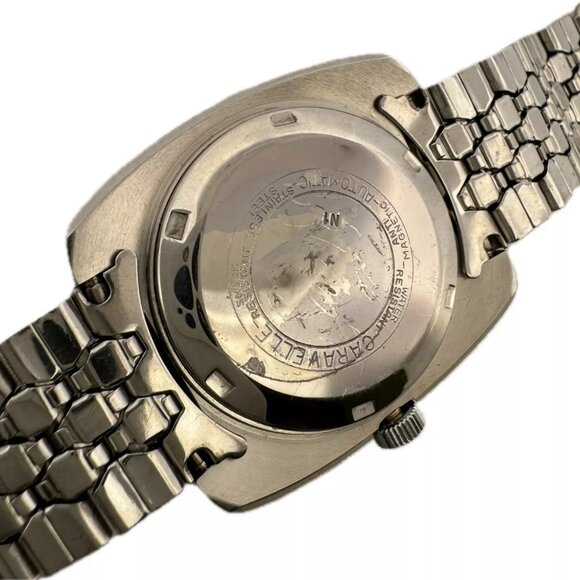 Vintage Caravelle Salesman Men\'s Wristwatch Case for Automatic Steel wCoffinLink main image 5